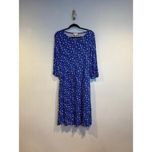 Boden Blue Floral Midi Dress – Size US 8L